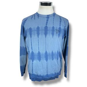 Roller Rabbit Sweatshirt Women’s Large Blue Tie Dye Fleece Lined Crewneck Rare